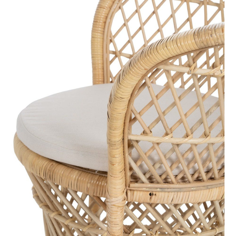 Fauteuil style bohème méditerranéen Rotin Naturel Solandro 