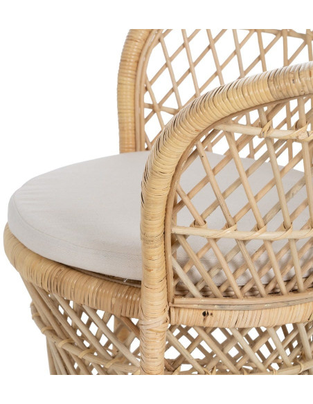 Fauteuil style bohème méditerranéen Rotin Naturel Solandro 