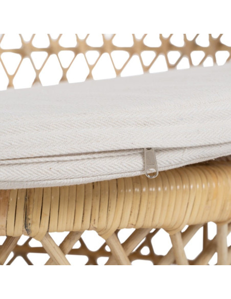 Fauteuil style bohème méditerranéen Rotin Naturel Solandro 