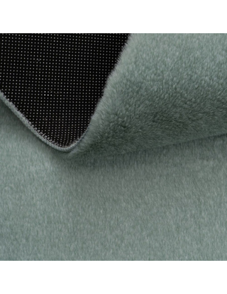 Grand Tapis style cocooning moderne Rectangulaire 160x230 Tissu Vert Albiga 