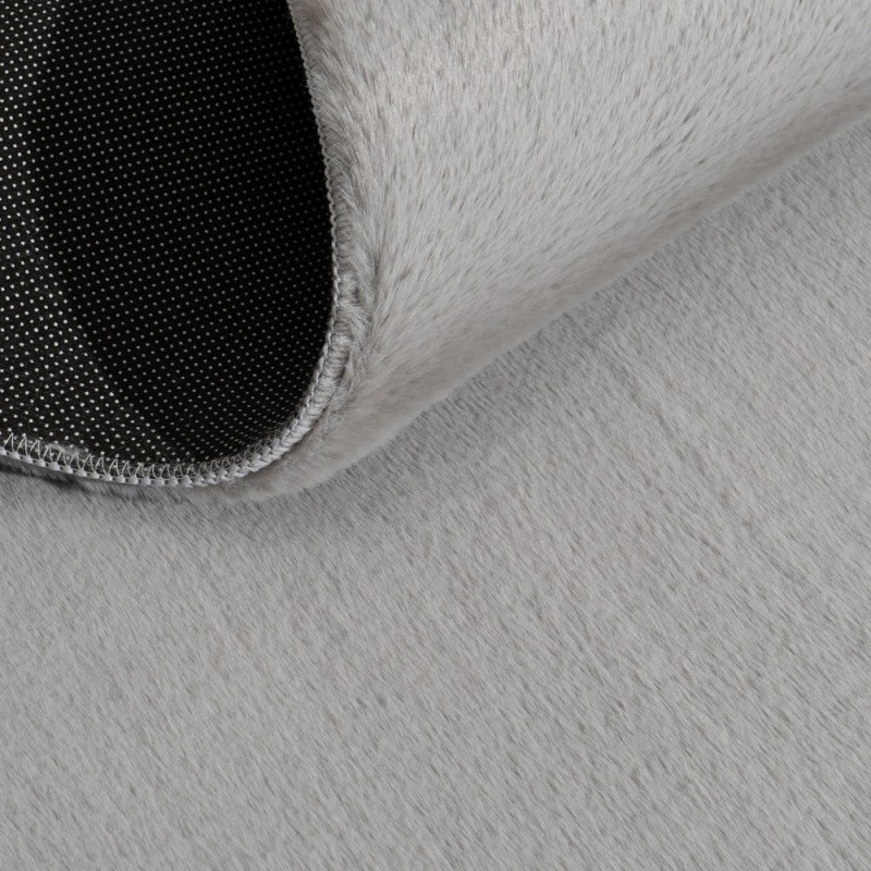 Grand Tapis XXL style cocooning moderne Rectangulaire 200x300 Tissu Gris Albiga 