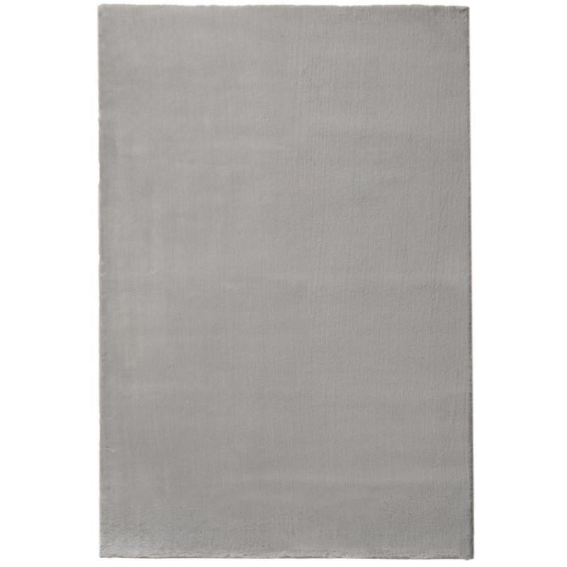 Grand Tapis style cocooning moderne Rectangulaire 160x230 Tissu Gris Albiga