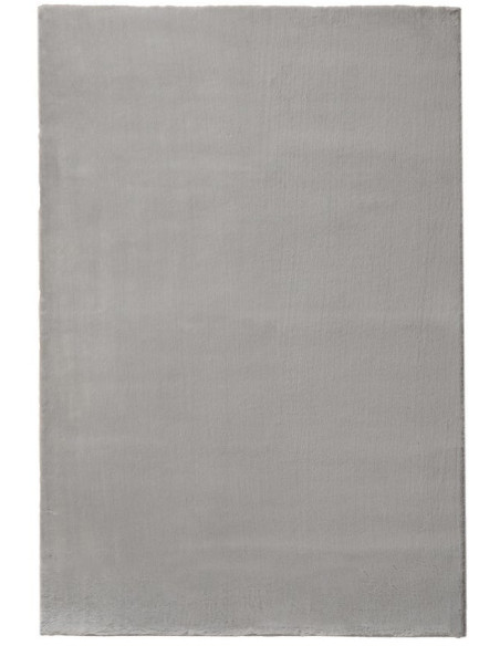 Grand Tapis style cocooning moderne Rectangulaire 160x230 Tissu Gris Albiga