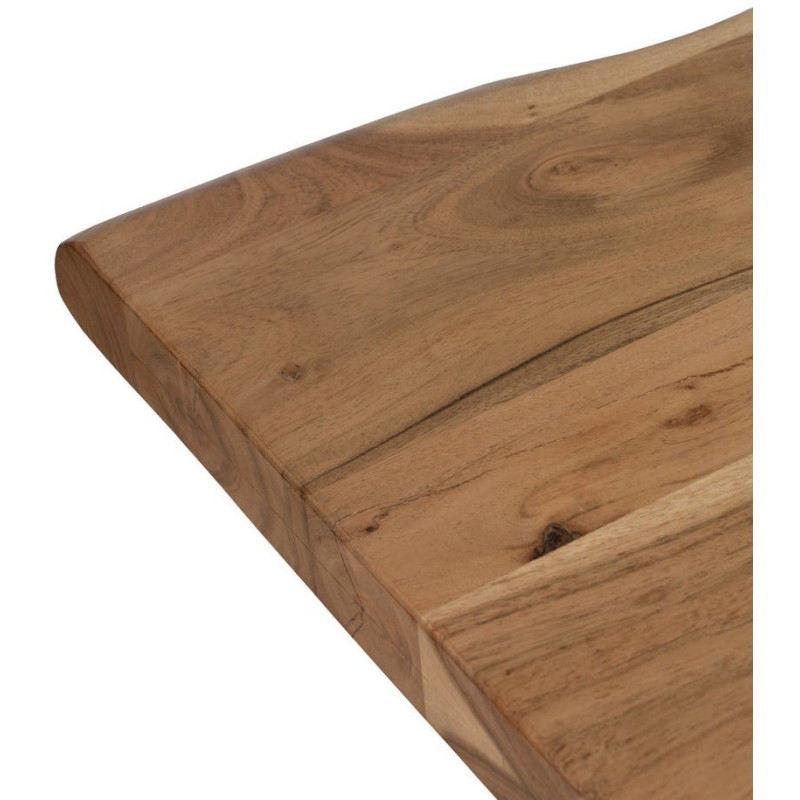 Grande Table à manger style campagne moderne Rectangulaire 8 personnes 240 cm Bois d'acacia Naturel Arvanio 