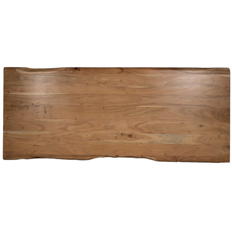 Grande Table à manger style campagne moderne Rectangulaire 8 personnes 240 cm Bois d'acacia Naturel Arvanio 