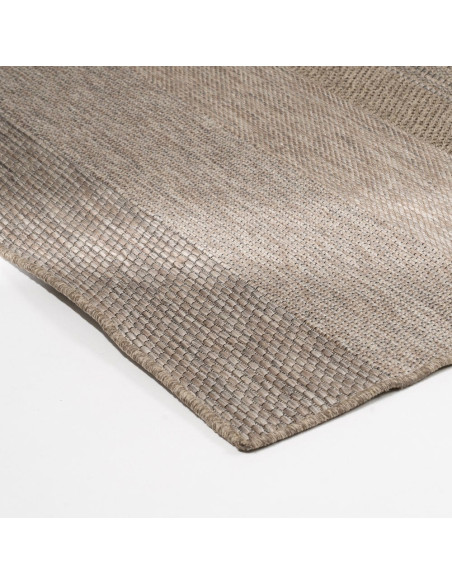 Grand Tapis moderne chic Rectangulaire 160x230 Polypropylène Naturel Beige Motif rayures Tayedo 