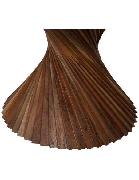 Table à manger design moderne Ronde 5 personnes 130 cm Bois d'acacia Marron Voltrania 