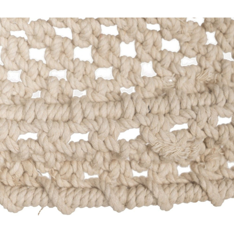 Grande Suspension Macramé Bohème chic D 50 cm Coton Blanc Maravuena 