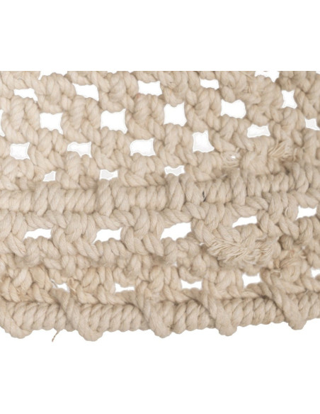 Grande Suspension Macramé Bohème chic D 50 cm Coton Blanc Maravuena 