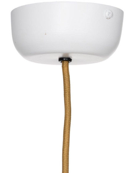 Grande Suspension Macramé Bohème chic D 50 cm Coton Blanc Maravuena 