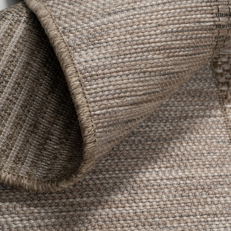 Grand Tapis moderne graphique Rectangulaire 160x230 Polypropylène Marron Vaterno 