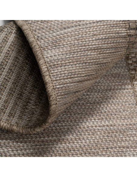 Grand Tapis moderne graphique Rectangulaire 160x230 Polypropylène Marron Vaterno 