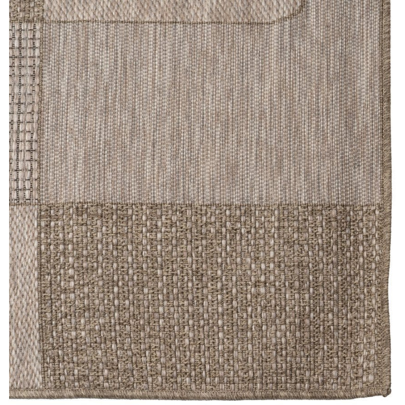 Grand Tapis moderne graphique Rectangulaire 160x230 Polypropylène Marron Vaterno 