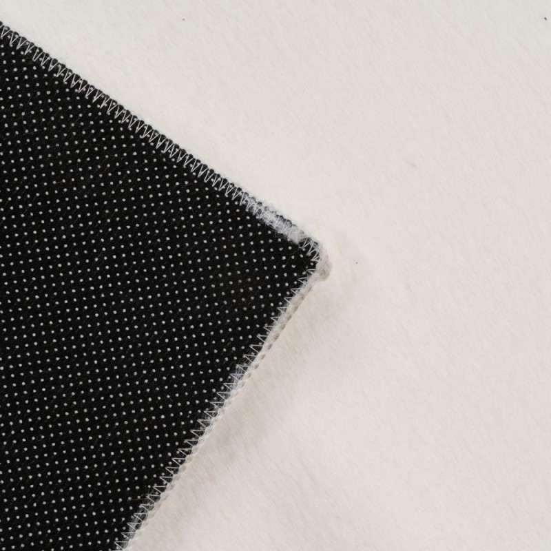 Grand Tapis style cocooning moderne Rectangulaire 160x230 Tissu Blanc Albiga 