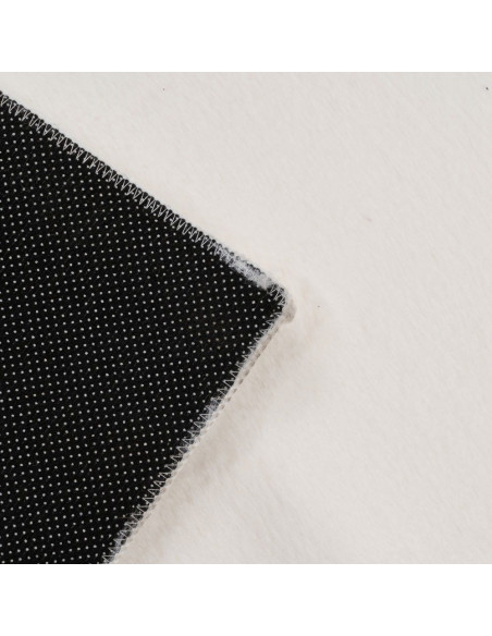 Grand Tapis style cocooning moderne Rectangulaire 160x230 Tissu Blanc Albiga 