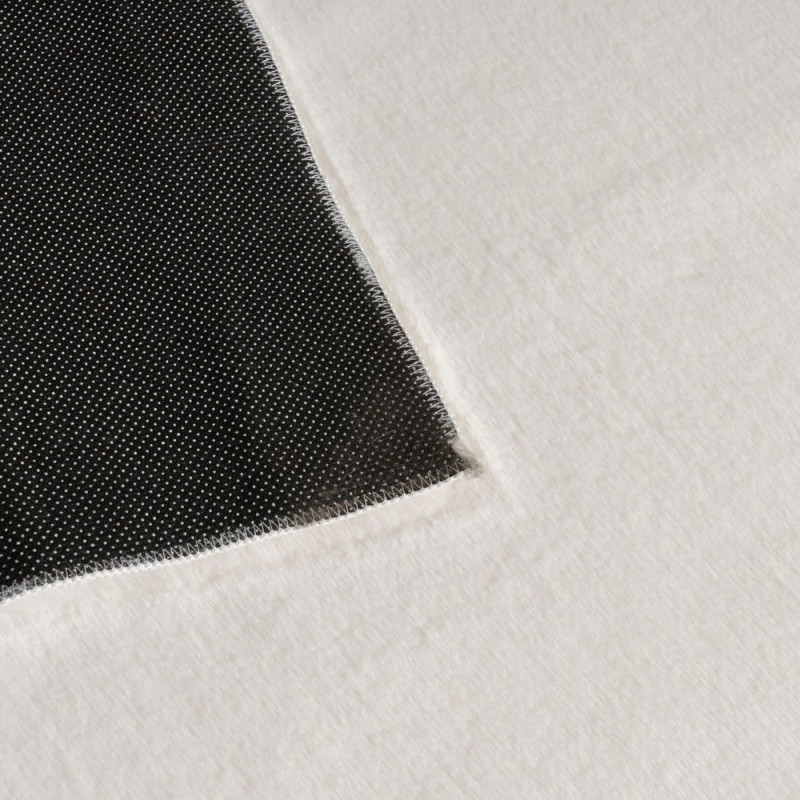 Grand Tapis style cocooning moderne Rectangulaire 160x230 Tissu Blanc Albiga 