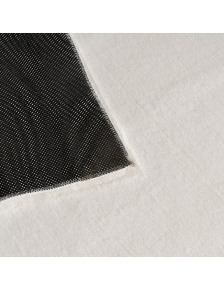 Grand Tapis style cocooning moderne Rectangulaire 160x230 Tissu Blanc Albiga 