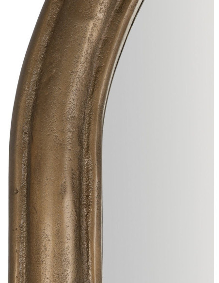 Grand Miroir mural XXL classique chic Arche 86x220 Métal Doré Arlento 