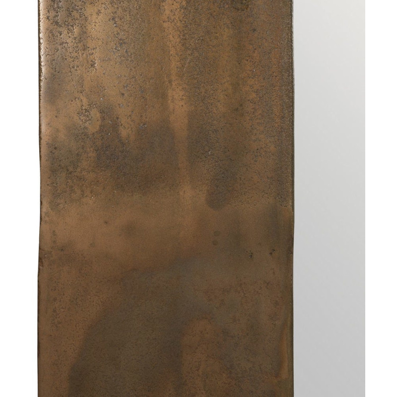 Grand Miroir mural XXL industriel chic Rectangulaire 100x220 Métal Doré Cortavio 