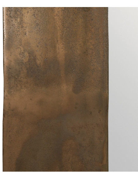 Grand Miroir mural XXL industriel chic Rectangulaire 100x220 Métal Doré Cortavio 