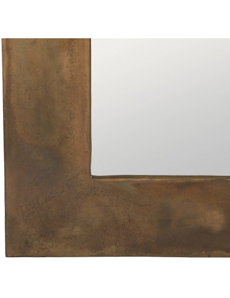 Grand Miroir mural XXL industriel chic Rectangulaire 100x220 Métal Doré Cortavio 