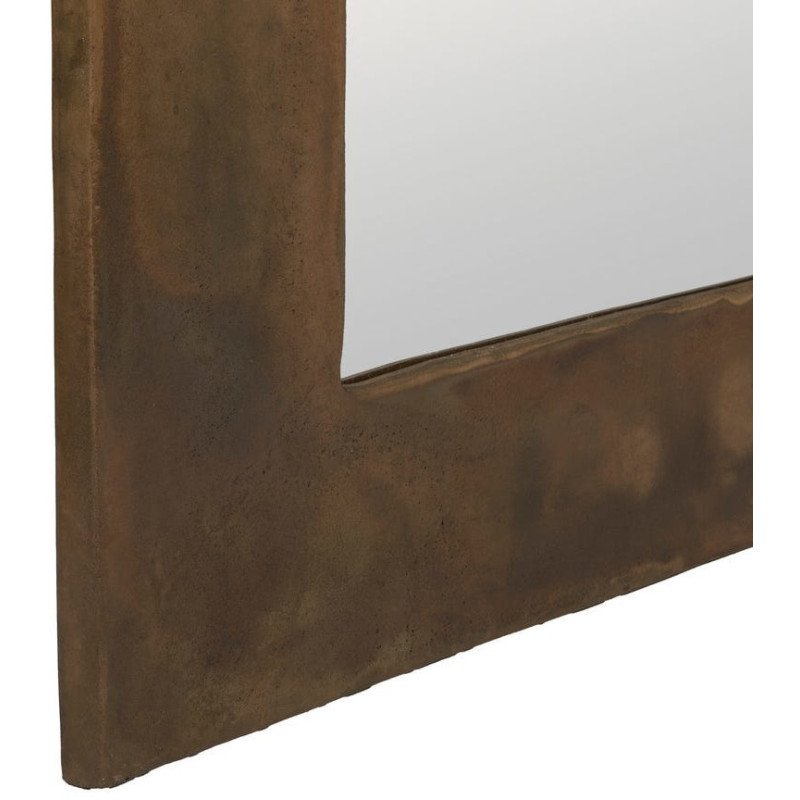 Grand Miroir mural XXL industriel chic Rectangulaire 100x220 Métal Doré Cortavio 
