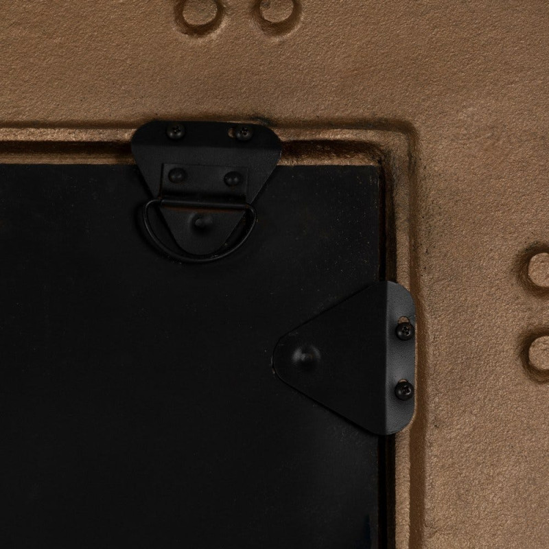 Grand Miroir mural XXL industriel chic Rectangulaire 100x220 Métal Doré Cortavio 