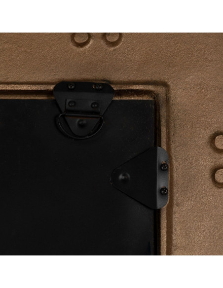 Grand Miroir mural XXL industriel chic Rectangulaire 100x220 Métal Doré Cortavio 