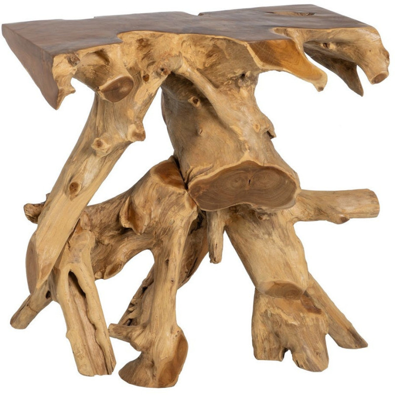 Console design Racine Organique 80 cm Bois de teck Naturel Racoro 