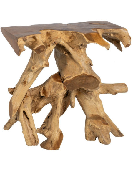Console design Racine Organique 80 cm Bois de teck Naturel Racoro 