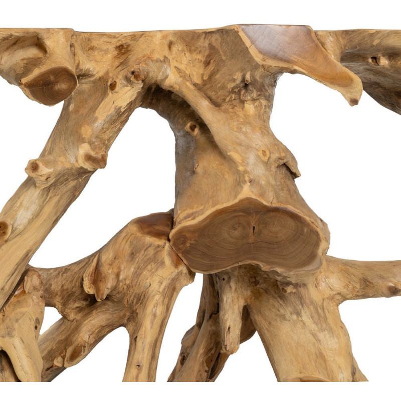Console design Racine Organique 80 cm Bois de teck Naturel Racoro 
