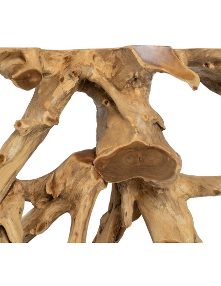 Console design Racine Organique 80 cm Bois de teck Naturel Racoro 