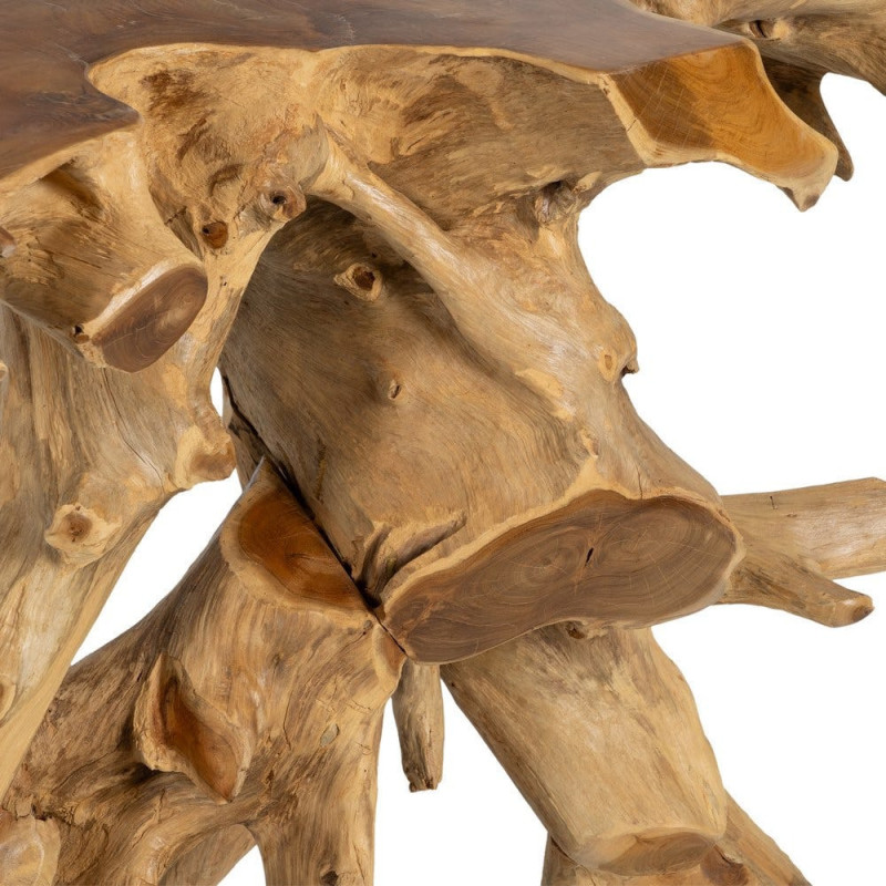 Console design Racine Organique 80 cm Bois de teck Naturel Racoro 