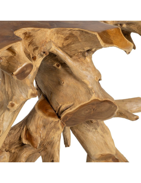 Console design Racine Organique 80 cm Bois de teck Naturel Racoro 