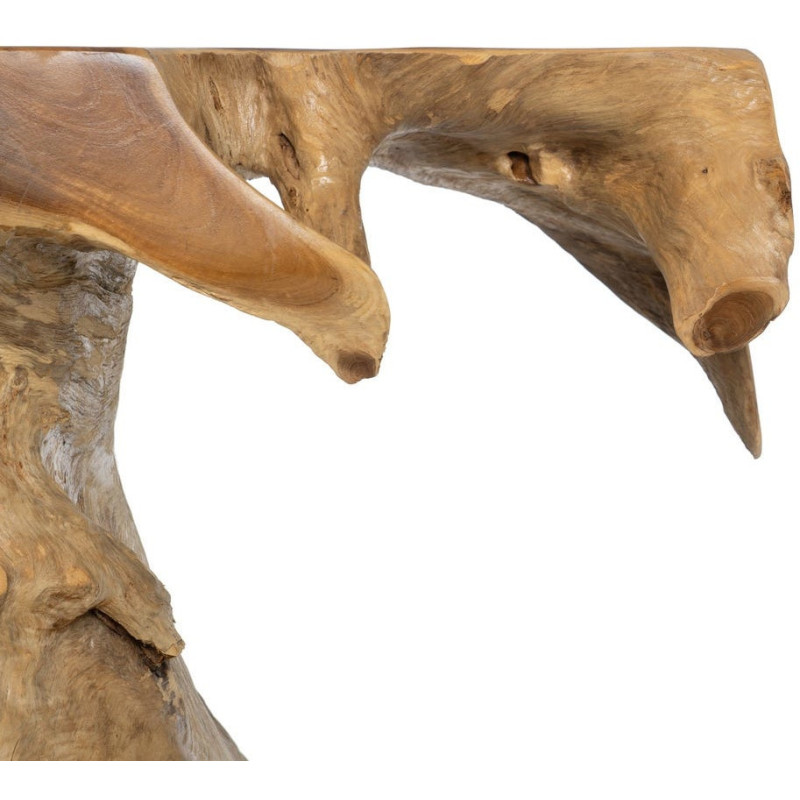 Console design Racine Organique 80 cm Bois de teck Naturel Racoro 