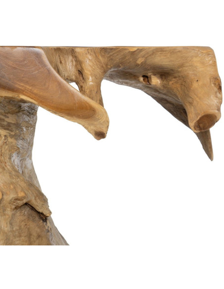 Console design Racine Organique 80 cm Bois de teck Naturel Racoro 