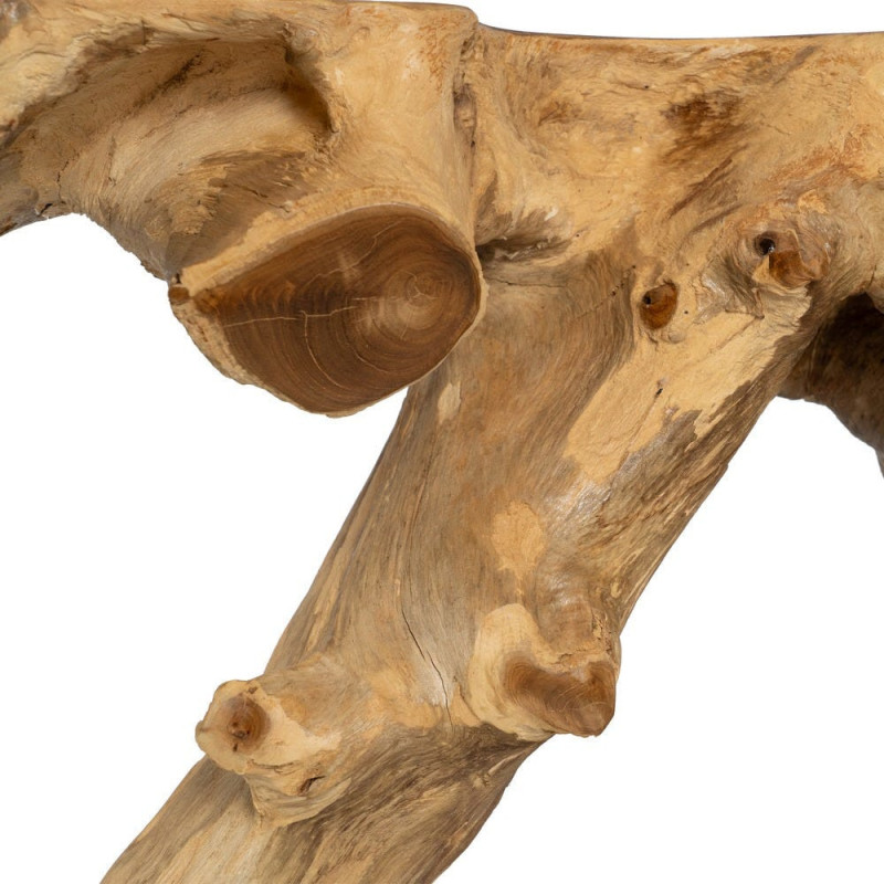 Console design Racine Organique 80 cm Bois de teck Naturel Racoro 