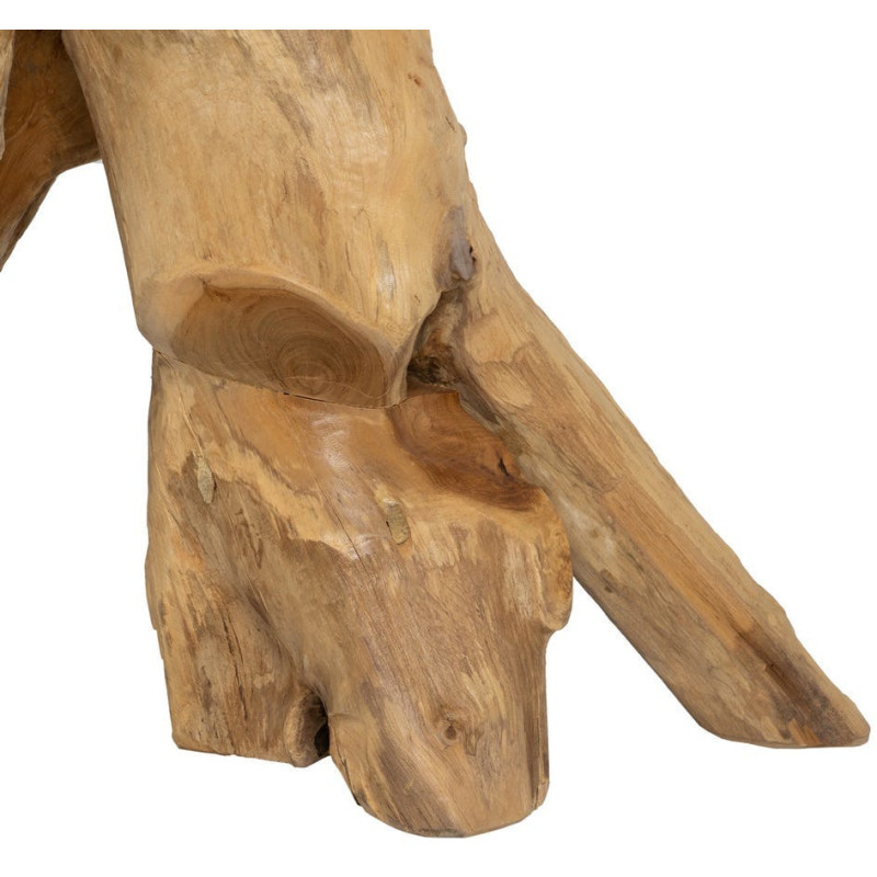 Console design Racine Organique 80 cm Bois de teck Naturel Racoro 