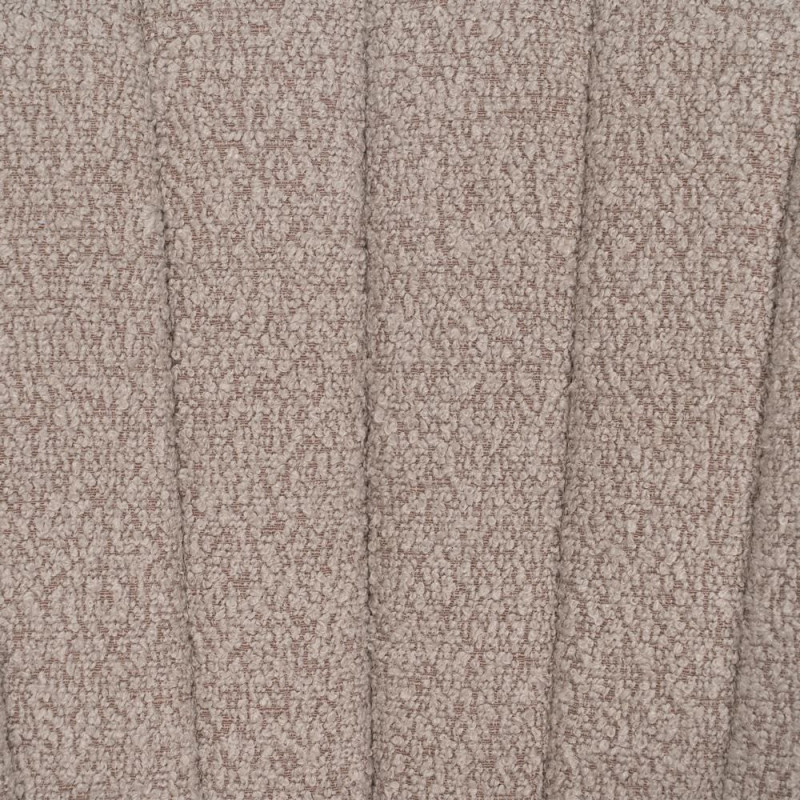 Lot de 2 Chaises modernes bouclette avec accoudoirs Tissu Beige Métal Noir Elvéro 