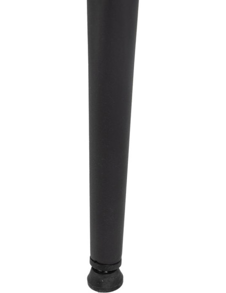 Lot de 2 Chaises modernes bouclette avec accoudoirs Tissu Beige Métal Noir Elvéro 