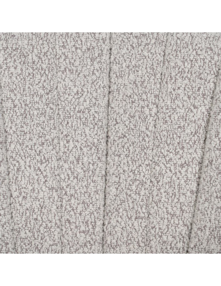 Lot de 2 Chaises modernes bouclette avec accoudoirs Tissu Gris Métal Noir Elvéro 