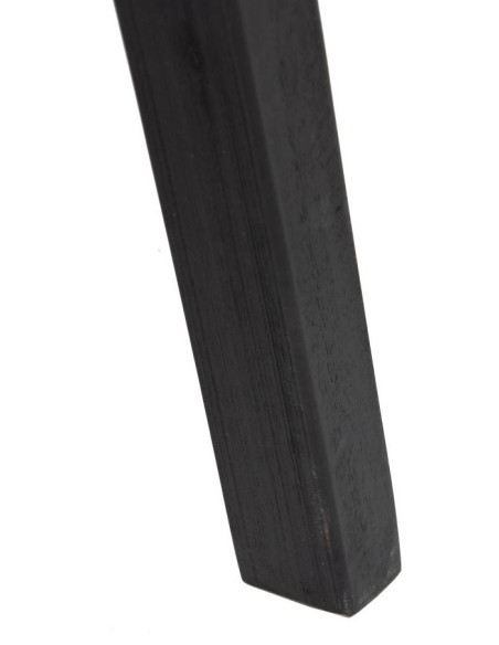 Fauteuil cannage style colonial contemporain Bois de teck Noir Rotin Naturel Navério 