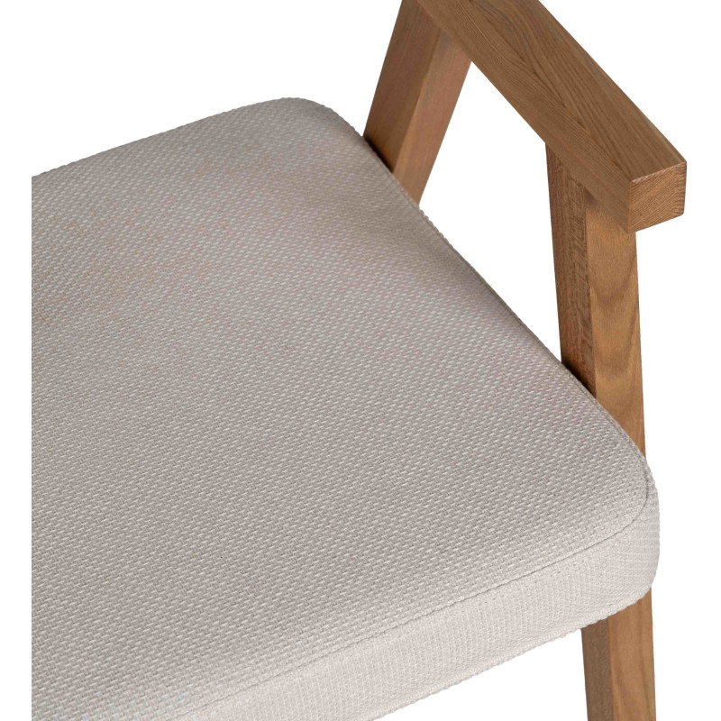 Lot de 2 Chaises scandinaves esprit Japandi Rotin Naturel Bois de hêtre Alnema 