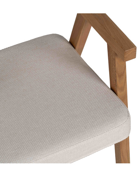 Lot de 2 Chaises scandinaves esprit Japandi Rotin Naturel Bois de hêtre Alnema 