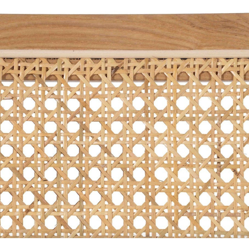 Lot de 2 Chaises scandinaves esprit Japandi Rotin Naturel Bois de hêtre Alnema 