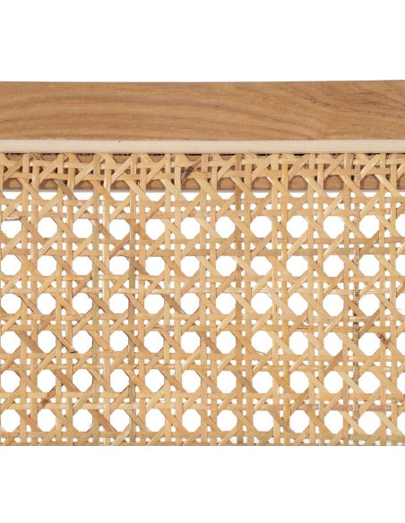 Lot de 2 Chaises scandinaves esprit Japandi Rotin Naturel Bois de hêtre Alnema 