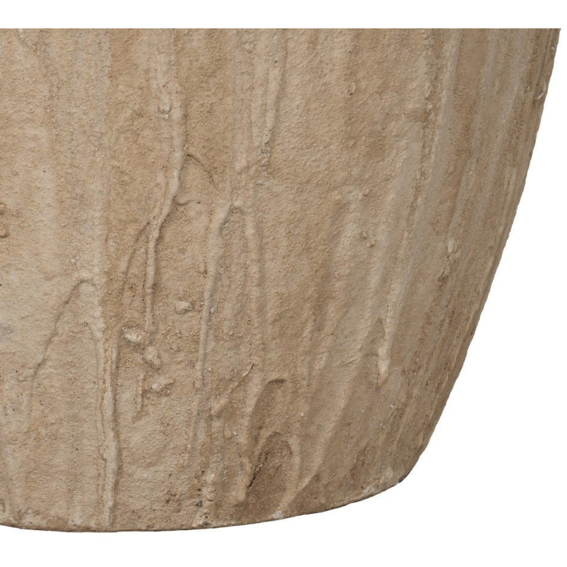 Grand Vase XXL décoratif style méditerranéen minéral Jarre H 58 cm Céramique Beige Sarova 