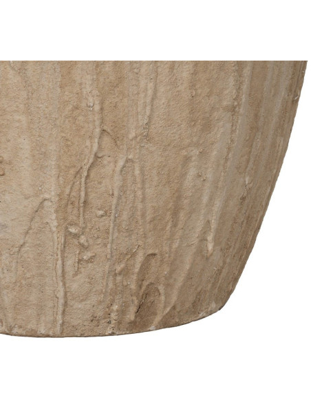 Grand Vase XXL décoratif style méditerranéen minéral Jarre H 58 cm Céramique Beige Sarova 