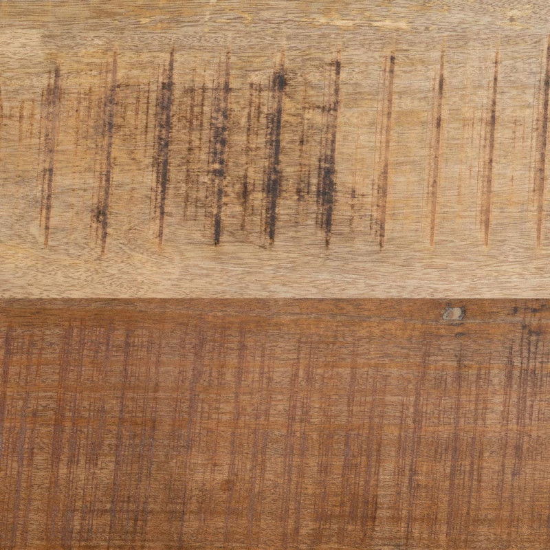 Grande Table à manger XXL industrielle chic Rectangulaire 8 personnes 240 cm Bois de manguier massif Naturel Métal Noir Brutélor