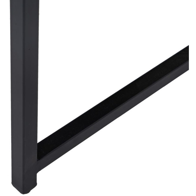 Fauteuil ethnique bohème chic Coton Taupe Motif géométrique Métal Noir Nomado 